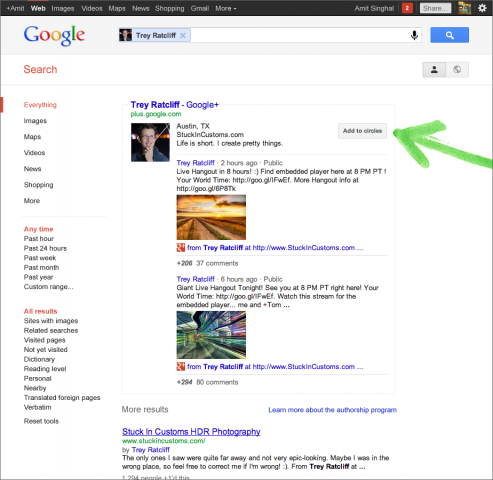 Google+-Profile in der Google-Suche